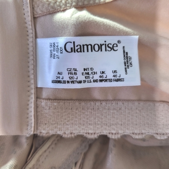 Glamorise Magic Lift Cotton Full Figure Wireless Support Bra Size 46J NWOT - Picture 3 of 3